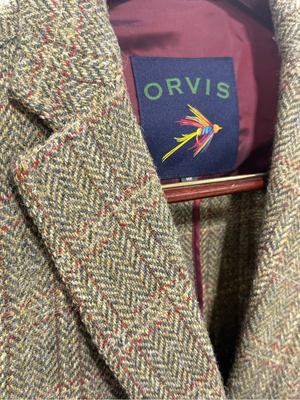 NWOT! Orvis Men's Green Tweed Two Button Sport Coat Blazer - Picture 7 of 12